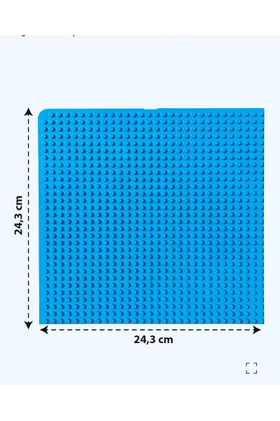 CREATİVE GAMES Ceco Toys Piece Classic Lego Compatible Floor Blue 24,5X24,5 cm
