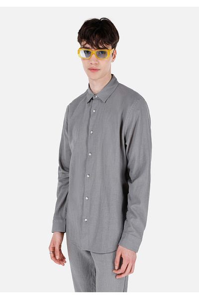 Colin's Comfort Fit Shirt Neck Plain Men's Green Long Sleeve Shirt