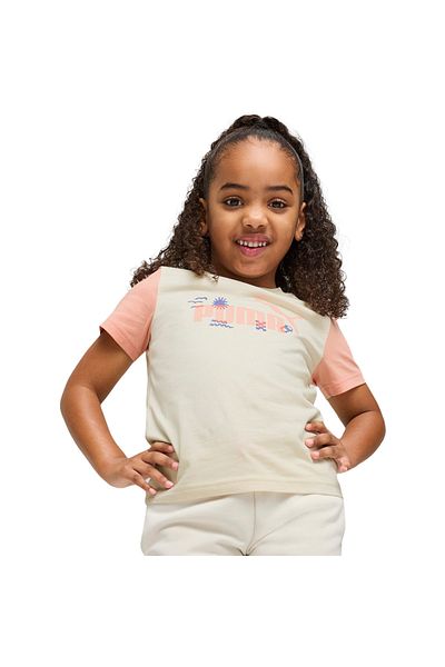 Puma Tričko Puma Sandy Adventures Tee Ps, béžové, dětské