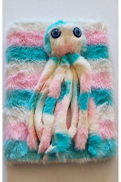 Modellino Caiet de amintiri din pluș Octopus Daily Memory Modelist Bloc de note cu rigle 80 de coli - Opțiuni de culoare