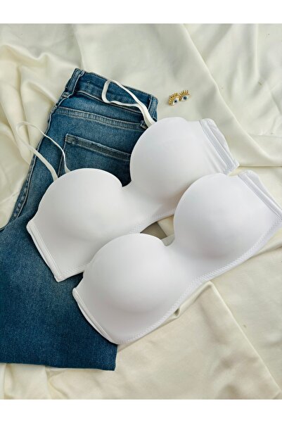 İNKO İÇ GİYİM 2-х частинний бюстгальтер без наповнювача з балеринами Lotus (чорно-білий-тілесний)