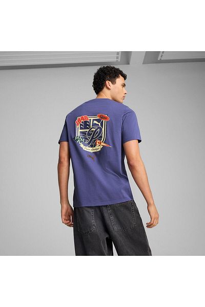 Puma Tričko Puma Sports Legacy Graphic Tee, modré, pánské