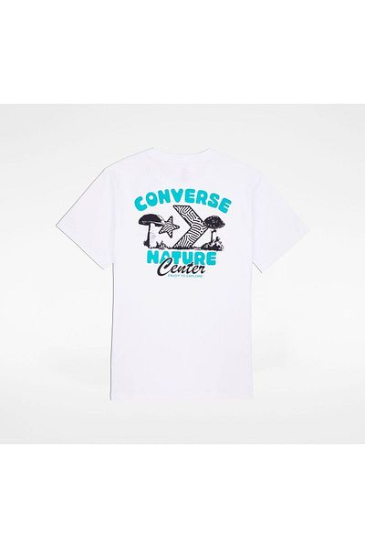 converse T-shirt Converse Con T-shirt M Con Nature Centre Tee, Λευκό, Ανδρικό