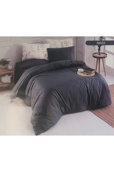 The Fabric Melodi Mask Plain Single Ranforce Double Sided Duvet Cover Set