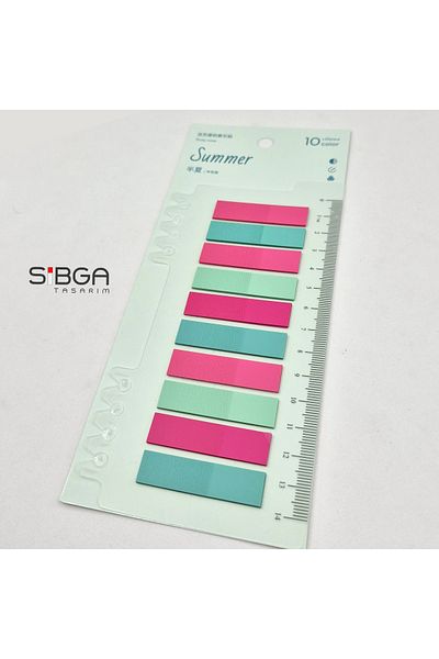 sibga tasarım Transparent Colored Post-It Note Paper - 200 Sheets Bookmark Sticker