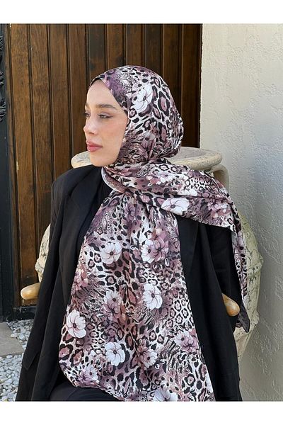 Modakaşmir Floral Pattern Twill Shawl