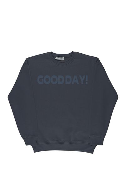 By Caspita Fashion Lenithra Good Day Back Printed Unisex Oversize Smoked Sweatshirt