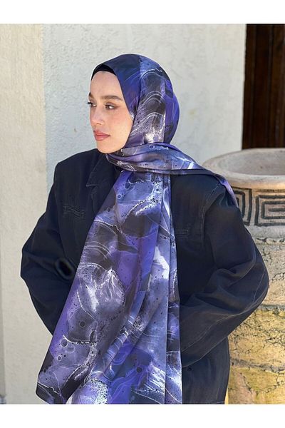 Modakaşmir Bandera Pattern Twill Shawl
