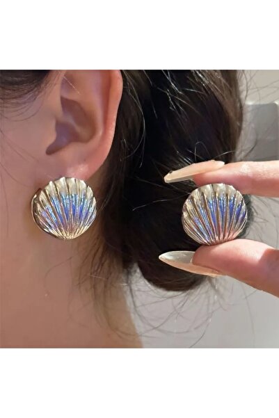 monalisatoka Kadın Gümüş Deniz Kabuğu Midye Küpe