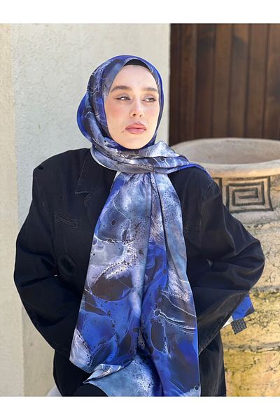 Modakaşmir Şal din twill cu model Bandera