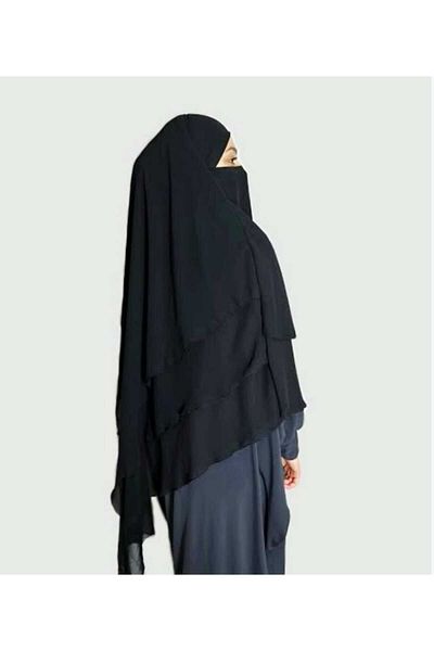 NACG Hijab King Silk - Sifon Sufle Negru