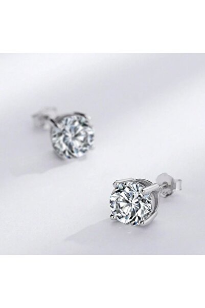 monalisatoka Kadın Zirkon Taşlı Çelik Küpe TekTaş