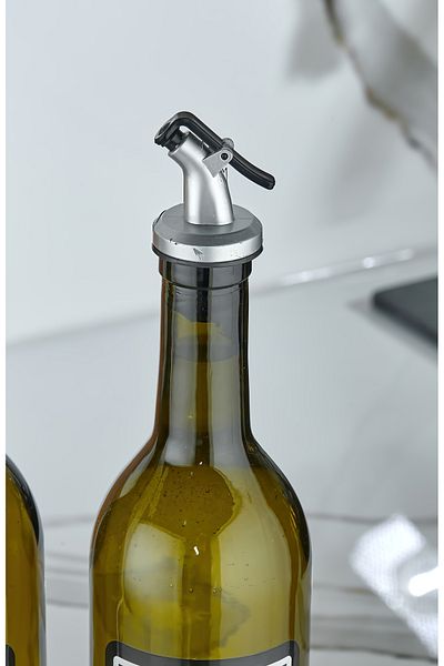 vipgross Amber 2-Piece Glass 750 ml Olive Oil Liquid Oil Bottle Sippy Oil Oil Pot