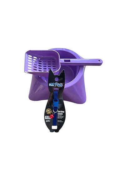 KRT Cat Food Water Bowl - Sand Shovel - Collar with Bell