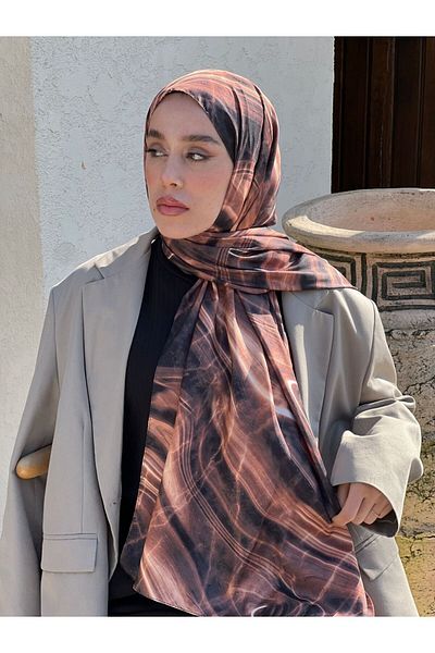 Modakaşmir Marble Pattern Twill Shawl