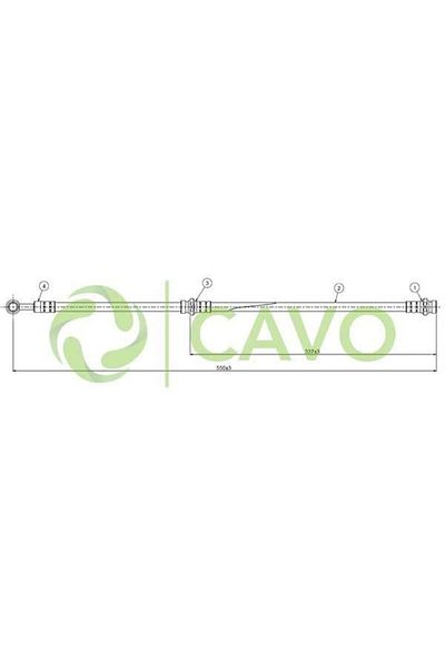 CAVO Brake Hose - Front Ascona F Saab 900