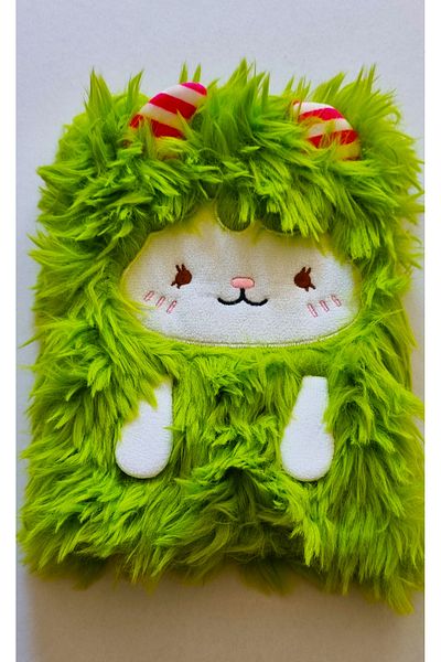 Modellino 3D Paw Cat Plush Scrapbook Daily Memory Modelist Striped Notepad 80 Sheets-Color Optional