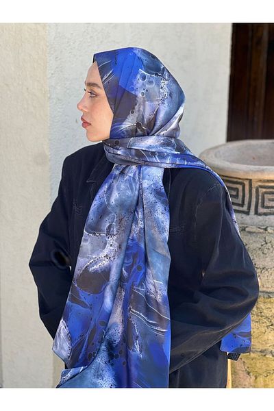 Modakaşmir Şal din twill cu model Bandera
