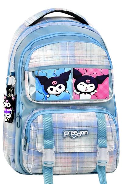 Uniquerrs Rucsac de lux și ghiozdan cu mai multe compartimente și impermeabil pentru utilizare zilnică cu tematică Sanrio Kromi