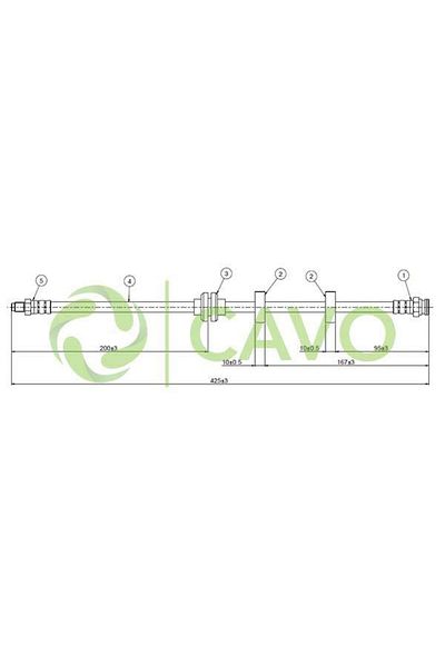 CAVO Front brake hose alfa 147 156 c2