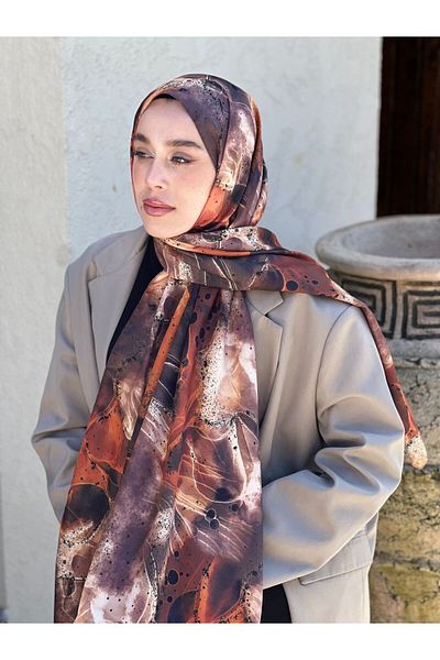 Modakaşmir Bandera Pattern Twill Shawl