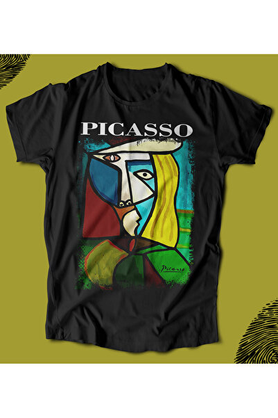 BUTSHIRT تي شيرت BU تي شيرت للجنسين مطبوع عليه بيكاسو – مكعبية