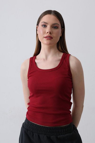modaserdem Basic Tank Top - Claret Red