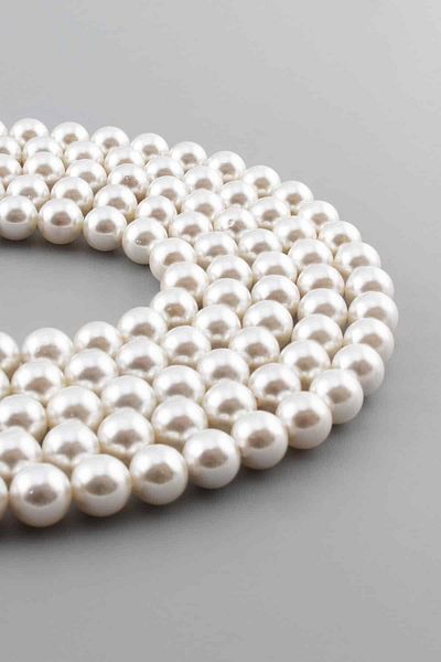 PASAMİA 8 mm Perforated Plastic Pearl 50 gr (210 Pieces)
