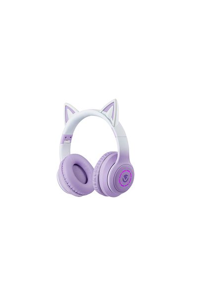 Volkano Whisker Series Bluetooth Cat Ear Headphones – 40mm Drivers, 10-12 Hours Playtime, IPX0