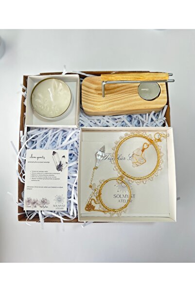 Kristal Kuvars Hediye Kutusu 3 - Sun Catcher, Mum, Palo Santo ve Palo Santo Tütsülük