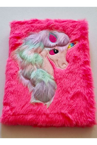 Modellino 3D Unicorn Plush Scrapbook Daily Memory Modelist Striped Notepad 80 Sheets - Color Optional