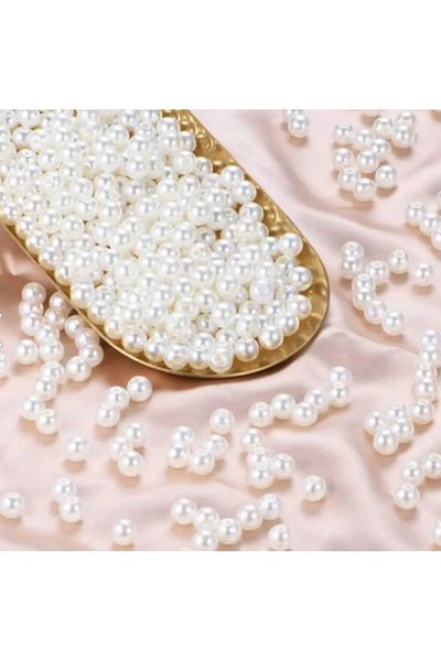 PASAMİA 8 mm Perforated Plastic Pearl 50 gr (210 Pieces)