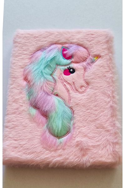 Modellino 3D Unicorn Plush Scrapbook Daily Memory Modelist Striped Notepad 80 Sheets - Color Optional