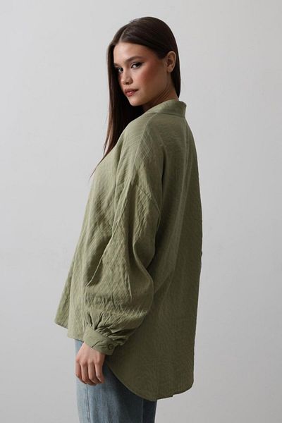 modaserdem Striped Long Sleeve Shirt - Khaki