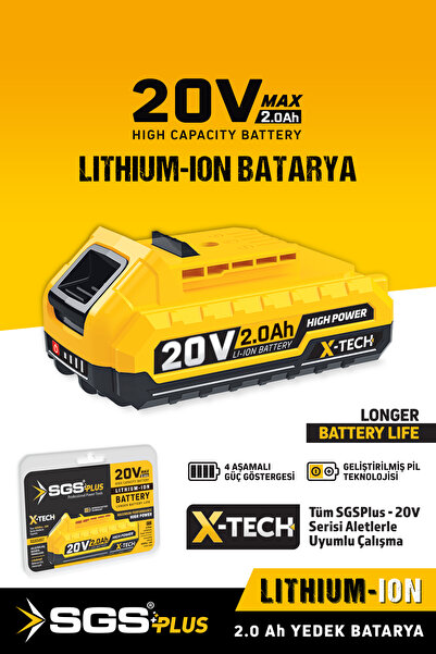 SGS 5497 2.0ah Batarya Pil ( Tüm Akülü Aletler Için Kullanıma Uygundur )