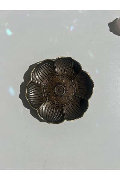 solmyst atelier Metal Tütsülük - Pirinç Çiçek Tütsülük