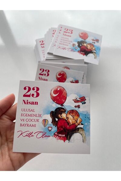 eylülün etiket fabrikası 23 April National Sovereignty and Children's Day Themed 30 Cards