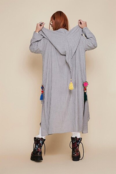 Park Moda Εποχιακό πόντσο Boho με κουκούλα με μάγισσα και καπάκι