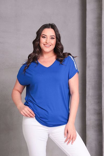 aytemas Shouldered Stone Printed Blouse