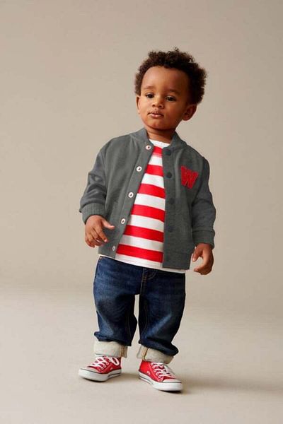 Zeyder Kids Baby Boy Gray College Cardigan