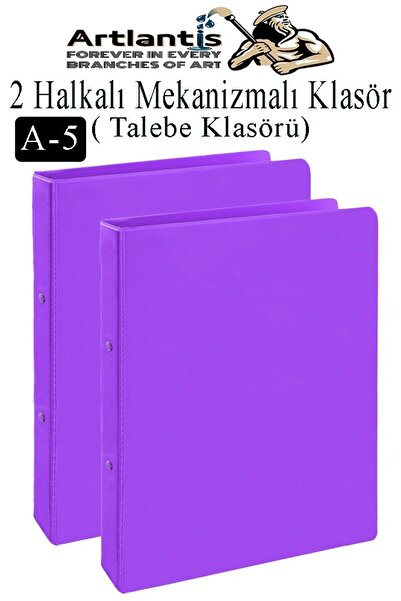 Artlantis Μωβ φάκελος με 2 κρίκους, 2 τεμάχια A5 PVC, Φάκελος Παρουσίασης Έγγ...