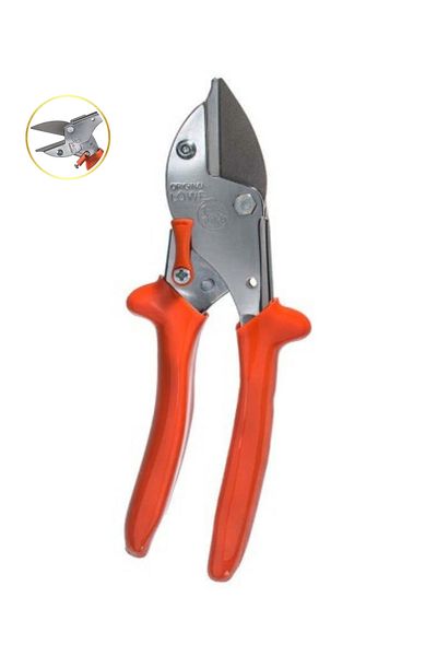 löwe Pruning Shears 5127 Point Tip Blade Inward Curved Handle Easy Cutting Scissors - Made in Germany