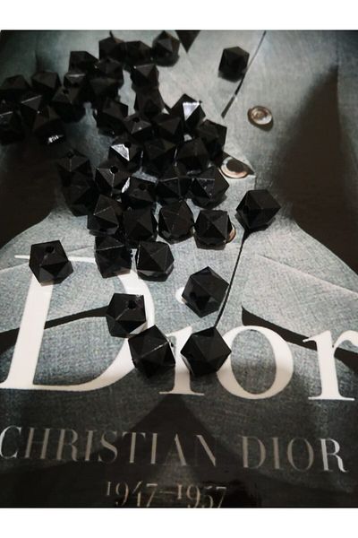PASAMİA Cube Black Beads 14 mm 50 gr ( 53 Pieces )