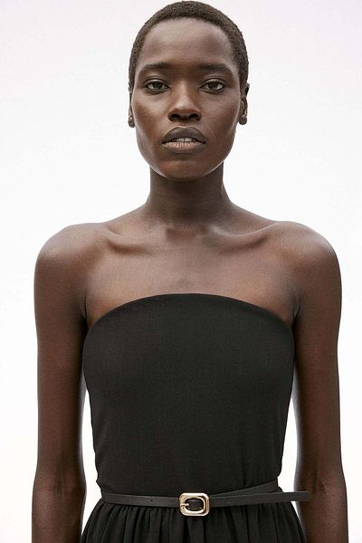 H&M Belted bandeau dress
