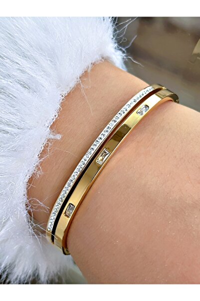 Tisaati Premium Çelik Kelepçe Limited Edition Serisi Özel Taşlı Tasarım Pasla...