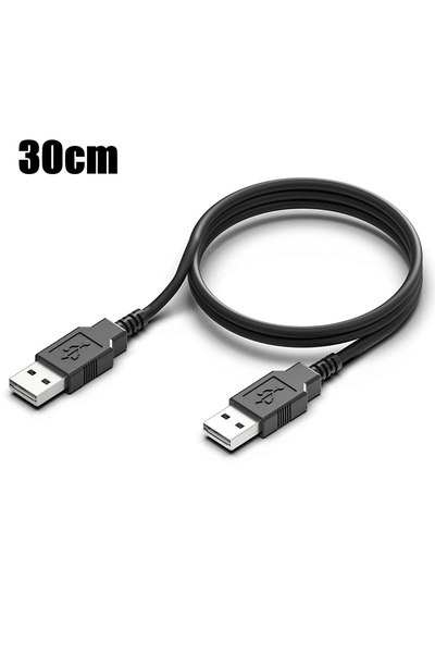Derwell 0.30cm 30cm USB 2.0 Uzatma Kablosu Erkek To Erkek Genişletici Web Kam...