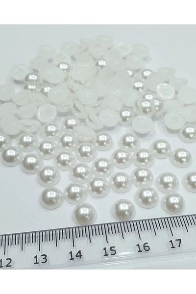 PASAMİA 8 Mm White Half Pearl 25 gr (175 - 180 PIECES)
