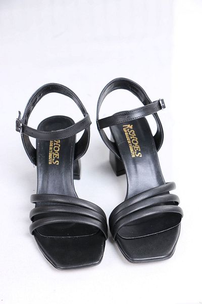 sefayol Ferguson Black Matte Leather Heeled Women's Shoes