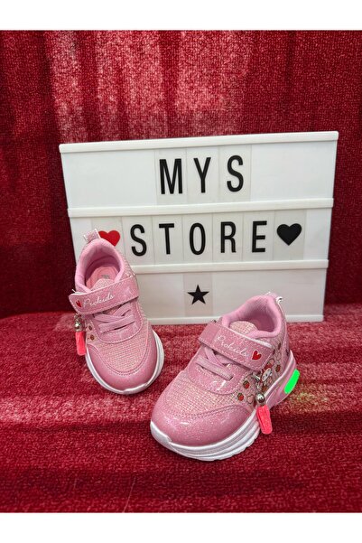 MYSSTORE KIZ ÇOCUK SİMLİ PÜSKÜLLÜ PİNK SPOR AYAKKABI PEMBE