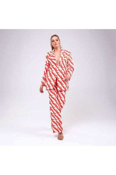 Pembe Portakal Acoustic Patterned Digital Print Jacket